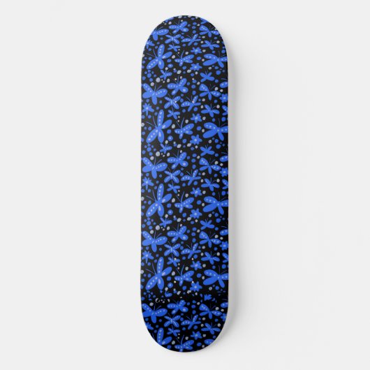 Skateboard Papillons bleus (Recto)