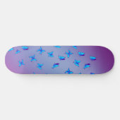 Skateboard Papillons bleus en Patinage Lune (Horz)