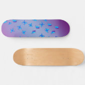 Skateboard Papillons bleus en Patinage Lune (Horz)