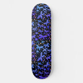 Skateboard Papillons de Nuit Bleus (Recto)