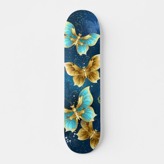 Skateboard Papillons d'or (Devant)