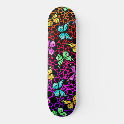 Skateboard Papillons en mousse arc-en-ciel (Recto)