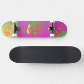 Skateboard Papillons & Fleurs (Horz)
