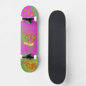 Skateboard Papillons & Fleurs (Recto)