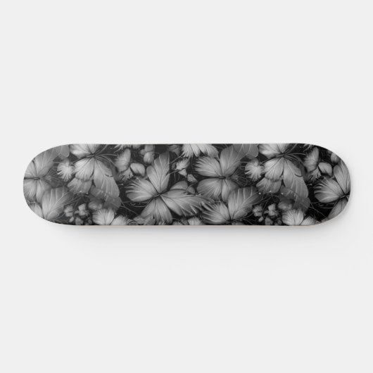 Skateboard Papillons gris Imprimer (Horz)