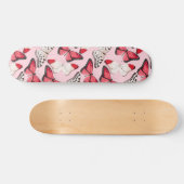Skateboard Papillons Nature moderne Fille rose (Horz)