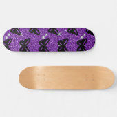 Skateboard Papillons Paillettes Violettes Voler Insectes Anim (Horz)