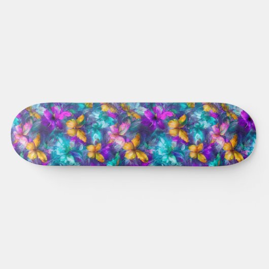 Skateboard Papillons pastel magique (Horz)