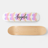 Skateboard Papillons rose pourpre papillon Patinage personnal (Horz)