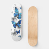 Skateboard Papillons volants bleus Morpho (Recto)