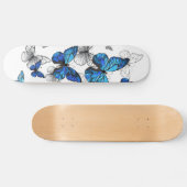 Skateboard Papillons volants bleus Morpho (Horz)