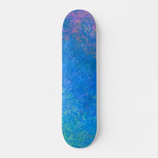 Skateboard Par l'encre d'alcool de mer, Abstraite acrylique (Devant)