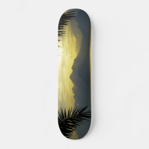 Skateboard Paradis Tropical Eau Plage Sable Surf Destinée