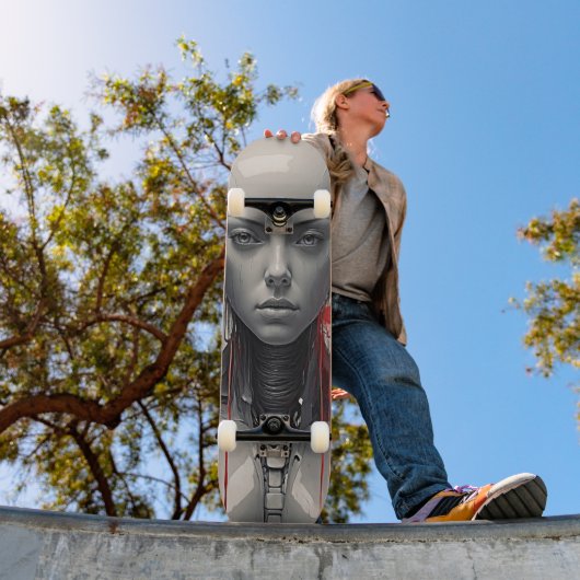 Skateboard Paranoïaque Android Girl Futuristic (Extérieur 1)