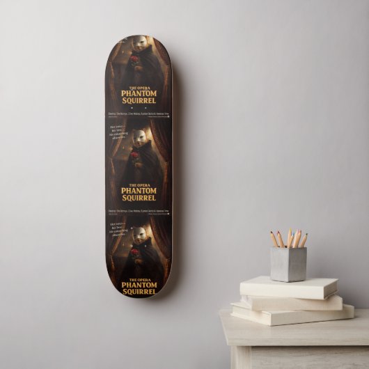 Skateboard Parodie de l'Opéra Fantôme Écureuil (Art mural)