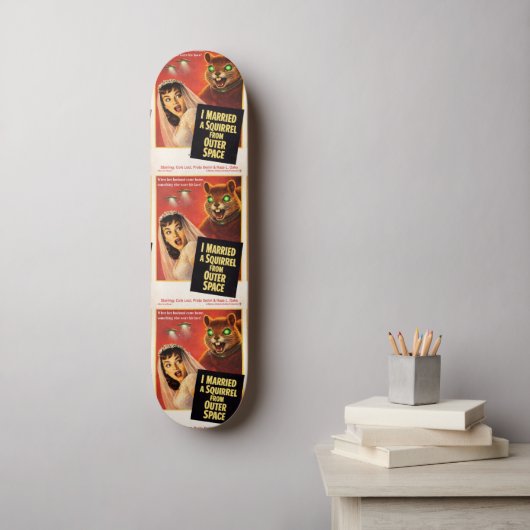 Skateboard Parodie d'écureuil de l'espace extra-atmosphérique (Art mural)