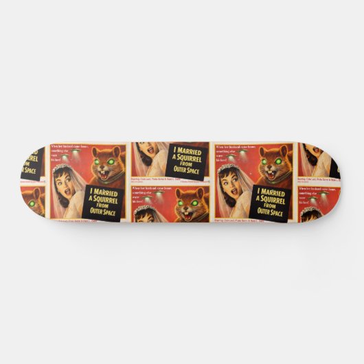Skateboard Parodie d'écureuil de l'espace extra-atmosphérique (Horz)