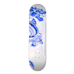 Skateboard Partie bleue de dragon de Zircon
