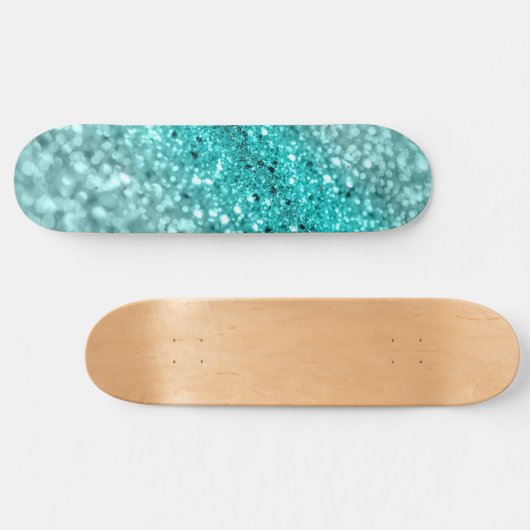 Skateboard Parties scintillant Aqua Ocean Bokeh #1 (Parties s (Horz)