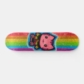 Skateboard Parties scintillant arc-en-ciel rose Kitty Chat il (Horz)
