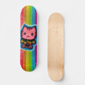 Skateboard Parties scintillant arc-en-ciel rose Kitty Chat il (Recto)