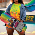 Skateboard Parties scintillant arc-en-ciel Unicorn étincelant<br><div class="desc">La licorne arc-en-ciel brille de façon éclatante avec un effet de fausse parties scintillant. L'Arrière - plan présente une parties scintillant brillante. Disponible dans d'autres mignons personnages de dessins animés kawaii et de nombreuses autres combinaisons de couleurs.</div>