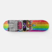 Skateboard Parties scintillant arc-en-ciel Unicorn étincelant (Horz)