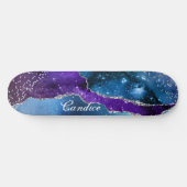 Skateboard Parties scintillant bleu violet et argent Personna (Horz)