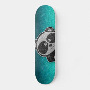 Skateboard Parties scintillant Bleue Étincelante Noir Panda B