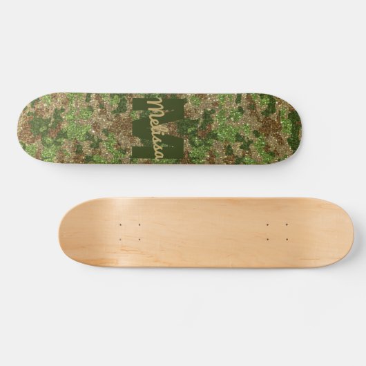 Skateboard Parties scintillant Camouflage Brown vert Camo Nom (Horz)