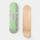 Skateboard Parties scintillant colorée Girly Liquid avec nom (Recto)