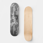 Skateboard Parties scintillant de camouflage en argent et en (Recto)