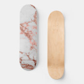 Skateboard Parties scintillant d'or Rose en marbre moderne (Recto)