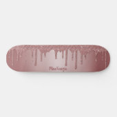 Skateboard Parties scintillant d'or rose rose Cool fille gout (Horz)