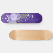 Skateboard Parties scintillant et mauve Roses Dd Marque (Horz)