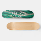 Skateboard Parties scintillant Fille Sirène verte Monogramme  (Horz)