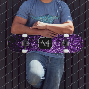 Skateboard Parties scintillant foncé violet faux brillant sci