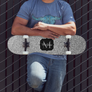Skateboard Parties scintillant gris argent scintille Monogram