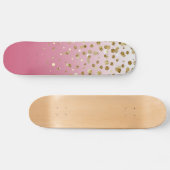 Skateboard Parties scintillant moderne en or de fille confett (Horz)