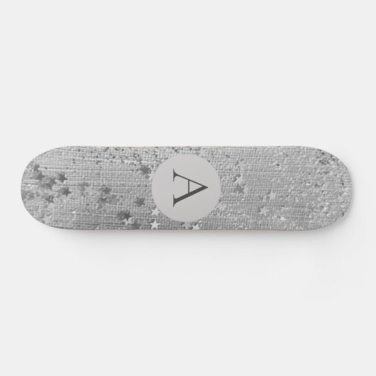 Skateboard Parties scintillant Monogram Silver Stardust sur S (Horz)