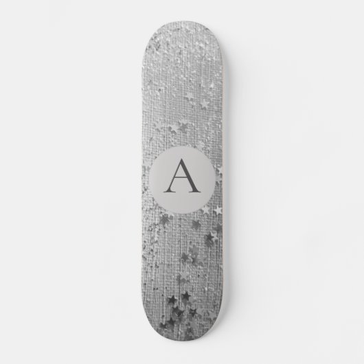 Skateboard Parties scintillant Monogram Silver Stardust sur S (Recto)