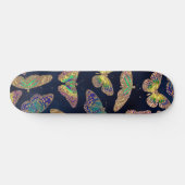 Skateboard Parties scintillant Motif d'aquarelle marine (Horz)