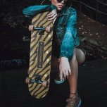 Skateboard Parties scintillant noir & or Animal Zebra Tiger S<br><div class="desc">Planche à roulettes en parties scintillant noire et or pour femmes et filles.</div>