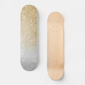 Skateboard Parties scintillant or et argent Ombre design de l (Recto)