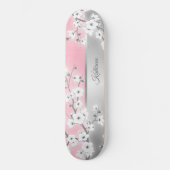 Skateboard Parties scintillant rose cerisier en fleurs Monogr (Recto)