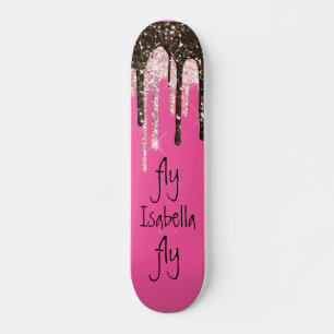 Skateboard Parties scintillant rose chaud Fille Épersion Nom