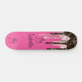 Skateboard Parties scintillant rose chaud Fille Épersion Nom  (Horz)
