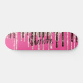 Skateboard Parties scintillant rose chaud Fille Épersion Nom  (Horz)