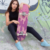 Skateboard Parties scintillant rose et violet goutte d'eau Fo