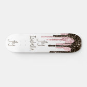 Skateboard Parties scintillant rose noire Girly Sparkle Nom p (Horz)